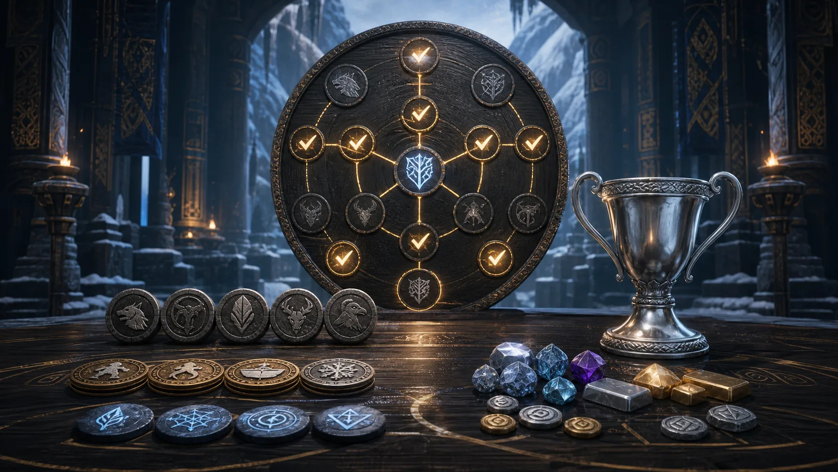God of War Ragnarok Collectibles And Platinum Section
